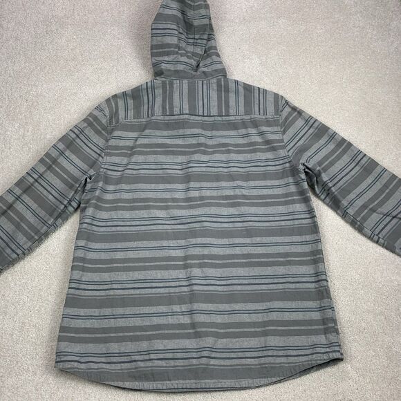 Tentree Linen Blend Hooded Long Sleeve Button Front Shirt Mens XL - Picture 7 of 16